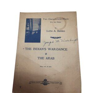 The Indians War Dance Arab Vintage Sheet Music 23789